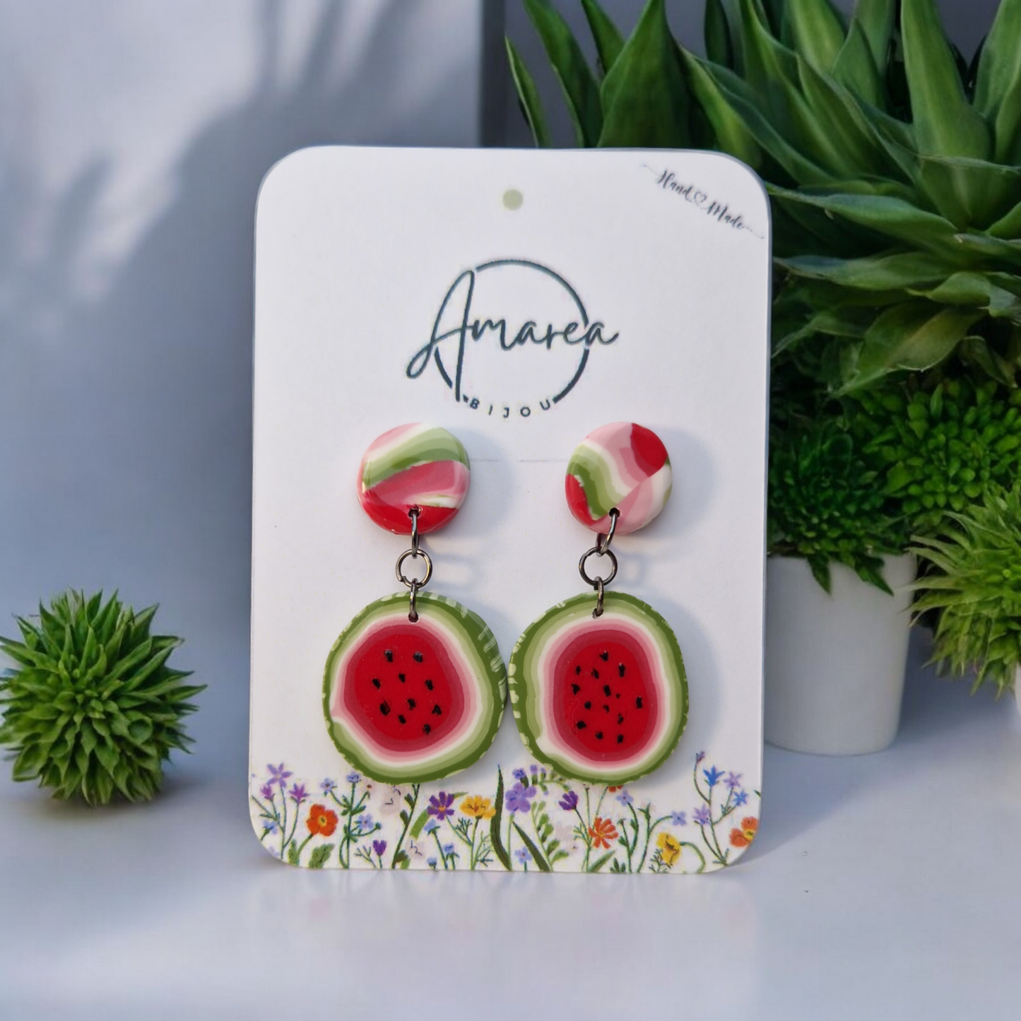Náušnice šťavnatý melón